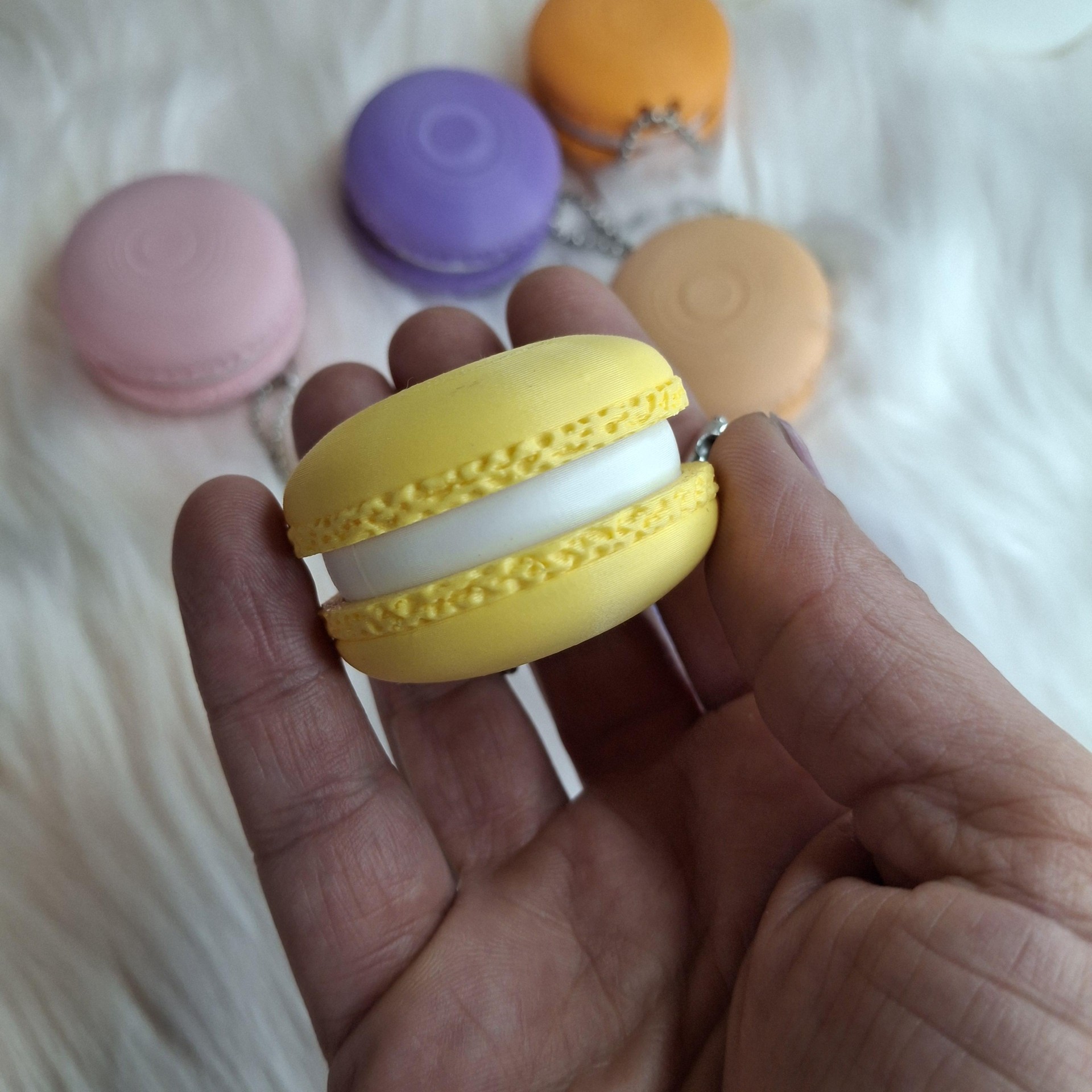 Macaron Clicker Sleutelhanger – Pastel