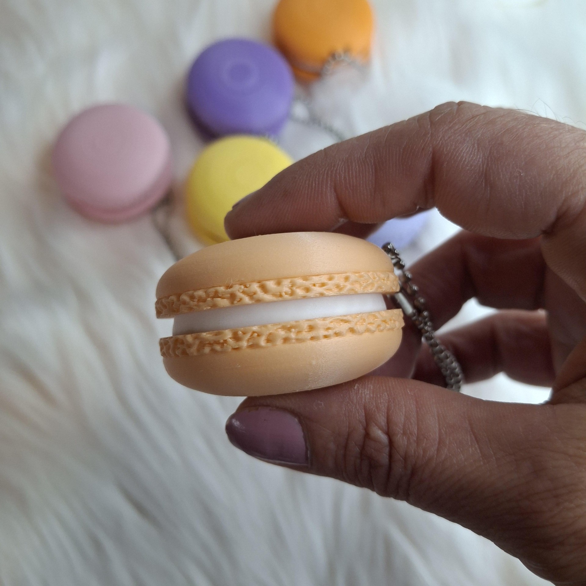 Macaron Clicker Sleutelhanger – Pastel